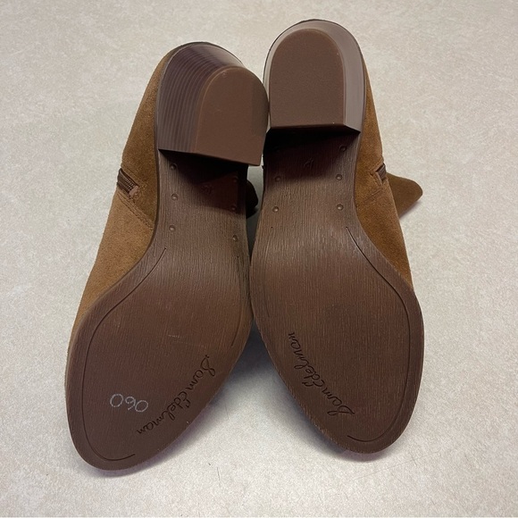 Sam Edelman Lynne Block Heel Boots Western Short Buckle Brown Suede Size 10M - Picture 7 of 10